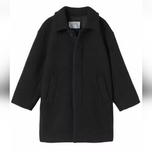 Zara Boys Black Wool Coat